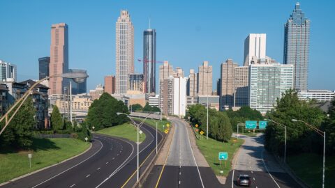 The Atlanta skyline, home to credit bureau Equifax